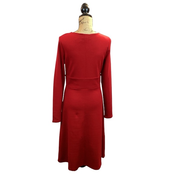 NWT Talbot’s Red Long Sleeve Stretch Maxi Dress - Picture 3 of 10